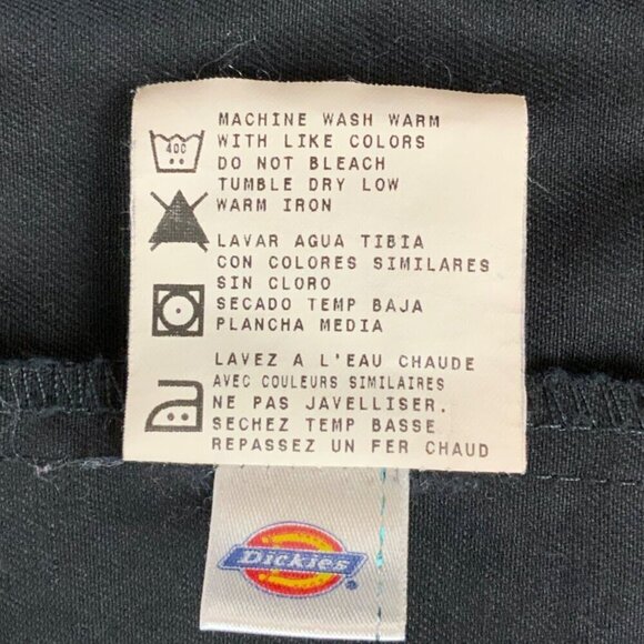 Dickies Mens Work Shirt Size XL Black Skull Design Button Front Short Sleeve - Picture 8 of 8